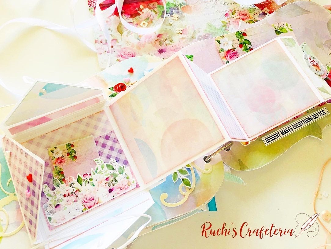 🍬 Treasure of Sweets – Handcrafted Shabby Chic Chipboard Album