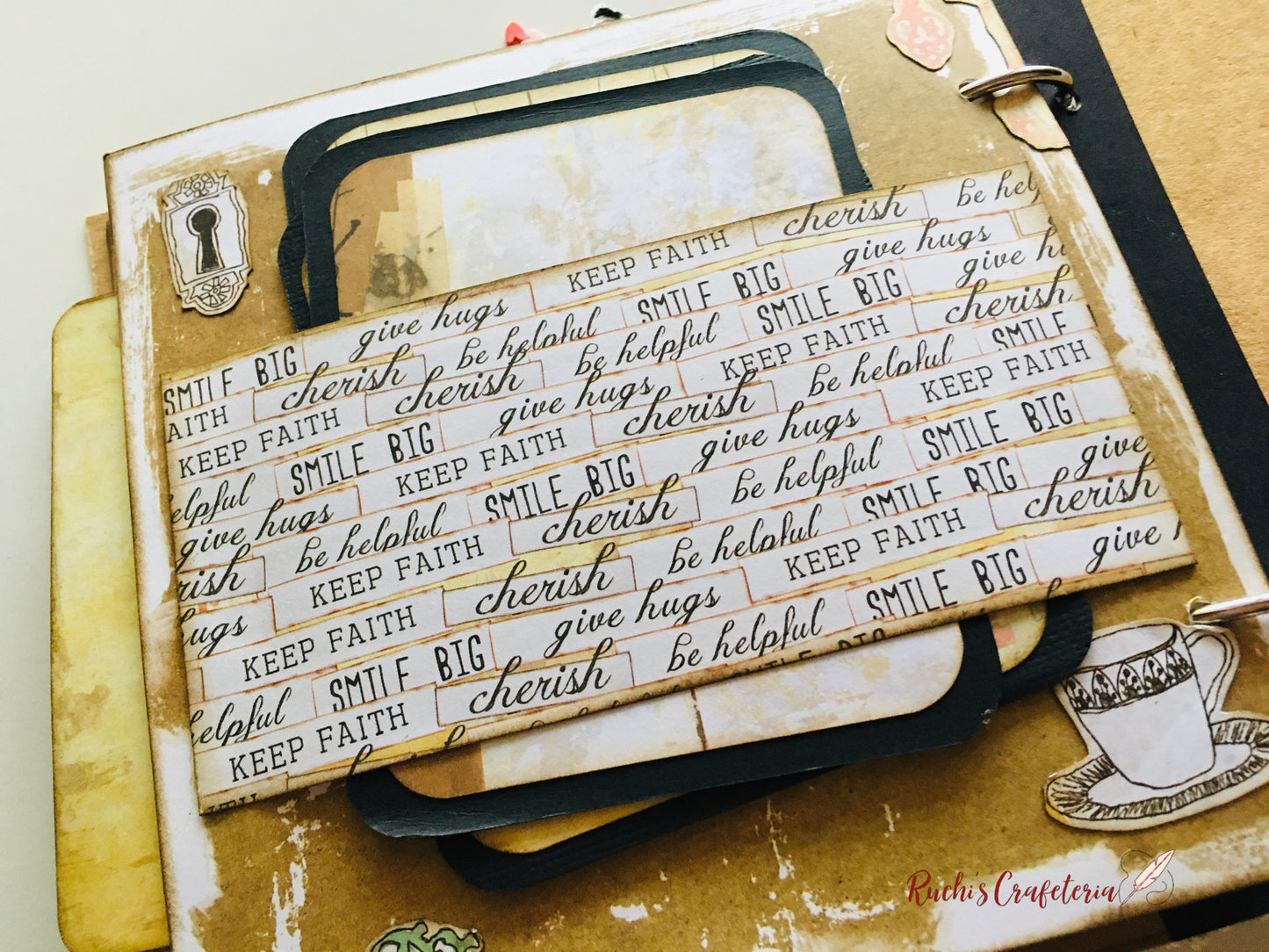 🖤🦋 Together Always – Handcrafted Vintage Photo Album