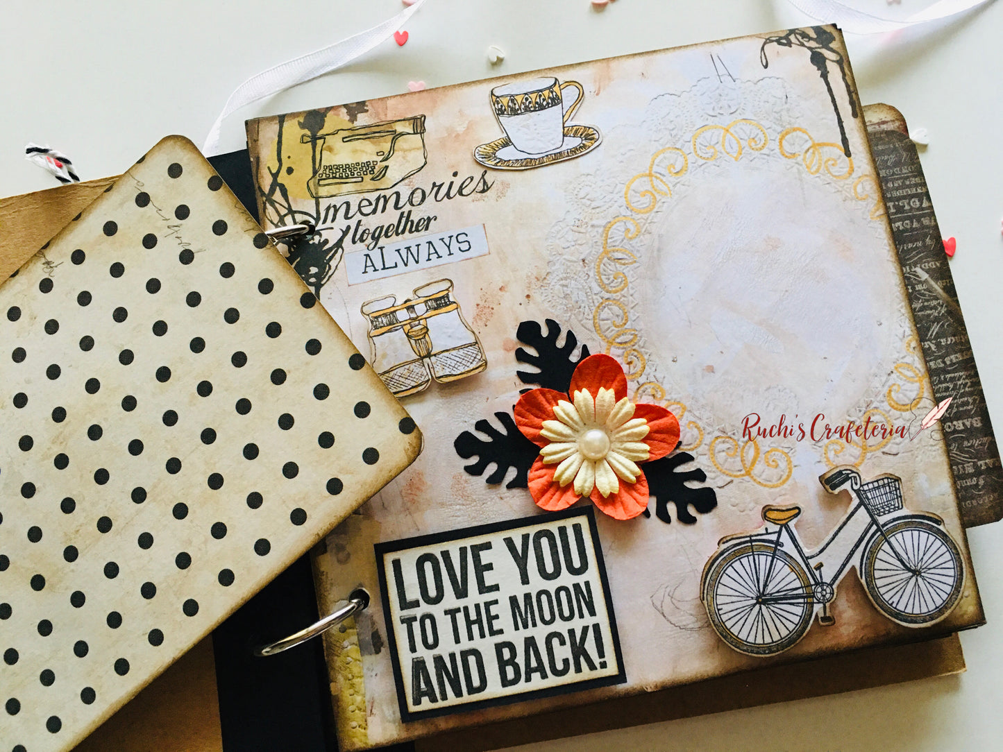 🖤🦋 Together Always – Handcrafted Vintage Photo Album