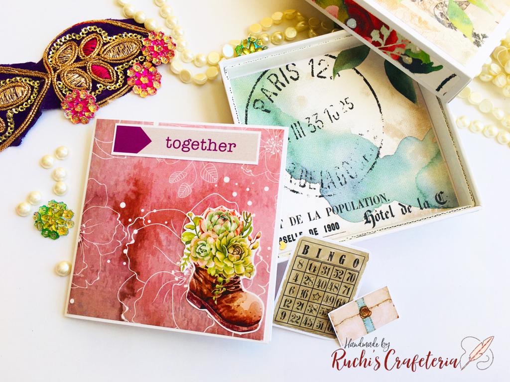 💜 Zig‑Zag Fold Card in Box – “Together”