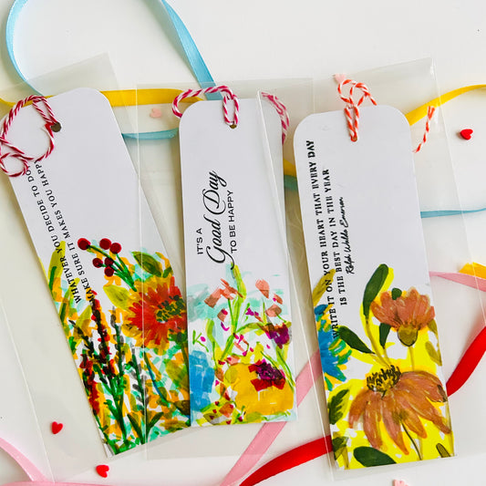Floral Bookmarks #13 -Set of 3