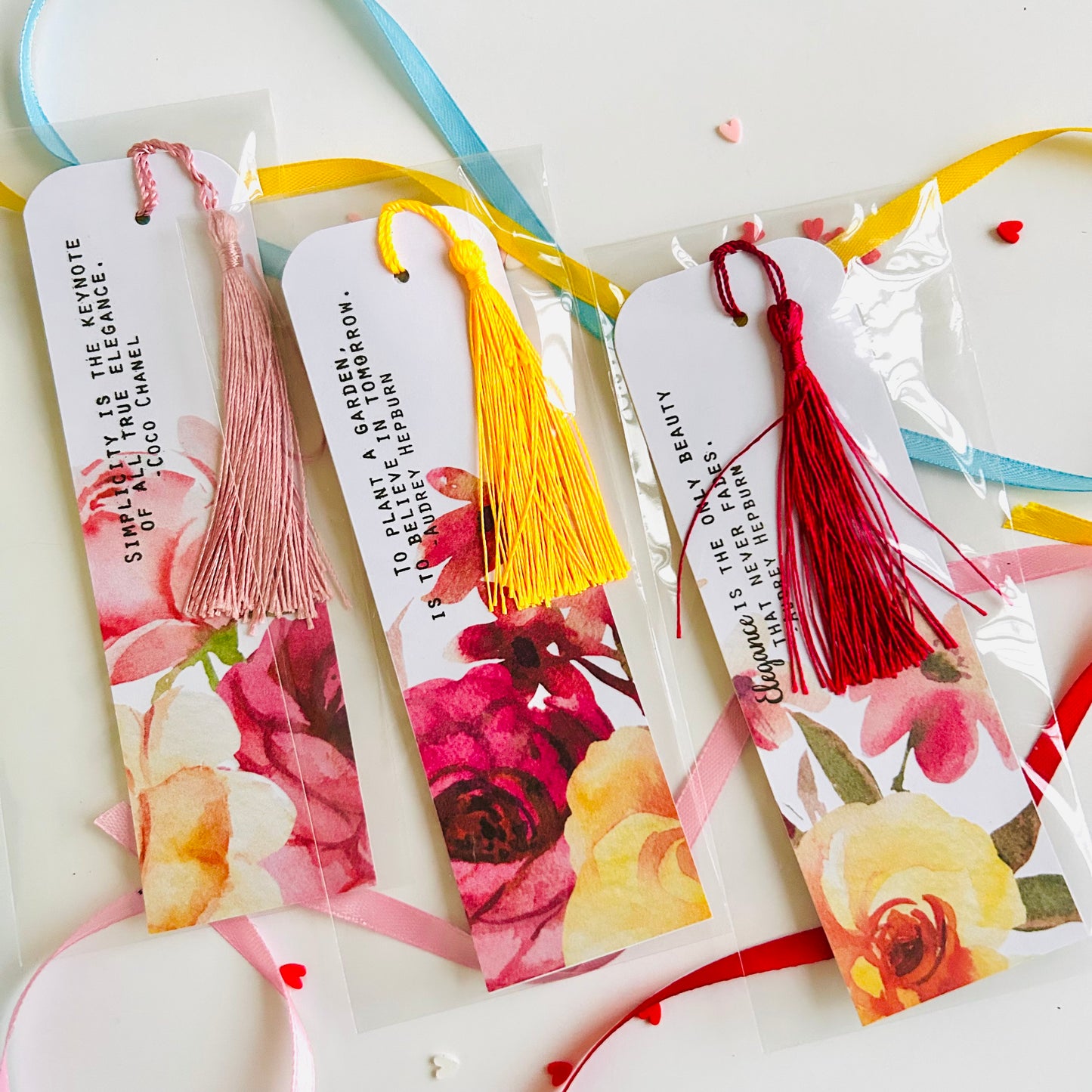 Floral Bookmarks Jam -Set of 3