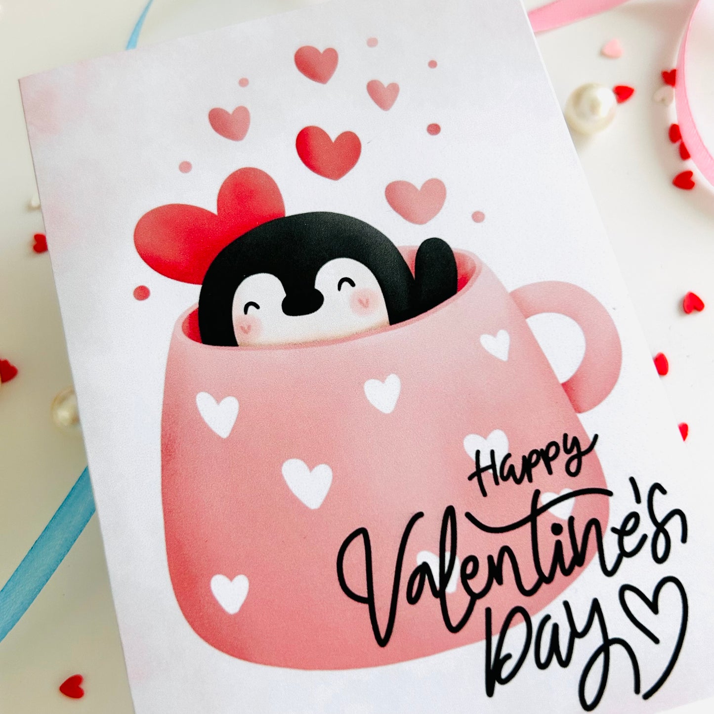 💕 Valentine’s Day Card ‘ Penguin Love’