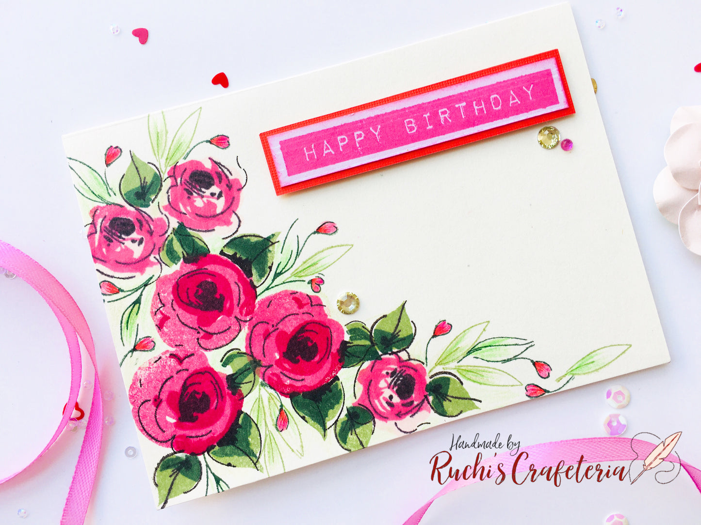 🌹 Rose Bouquet Birthday Card