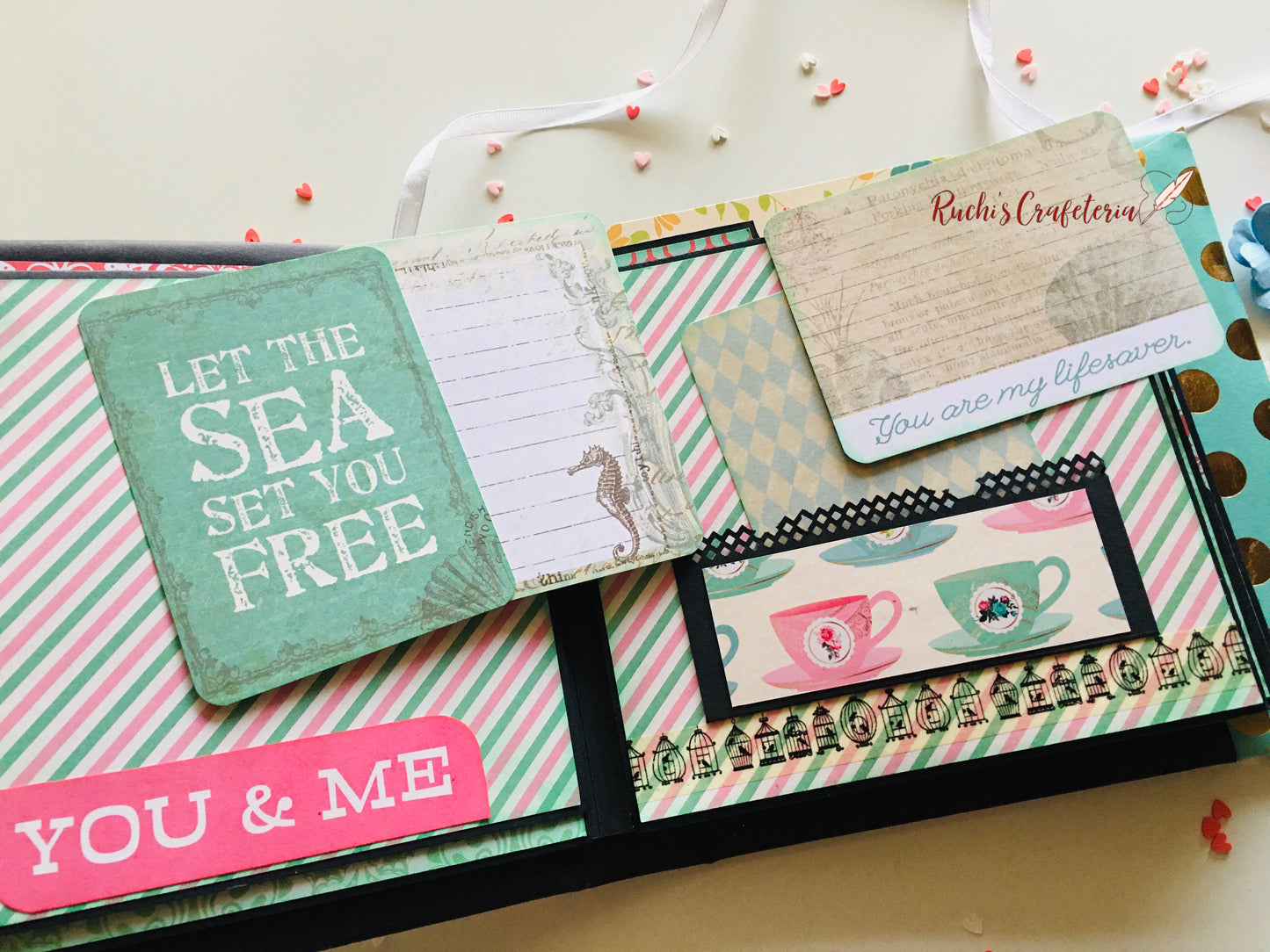 🌺📚 Together Is Better – Handcrafted Floral Photo Album