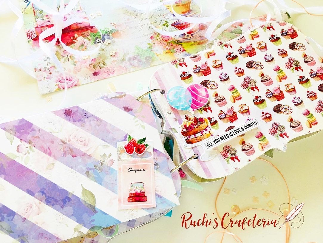 🍬 Treasure of Sweets – Handcrafted Shabby Chic Chipboard Album