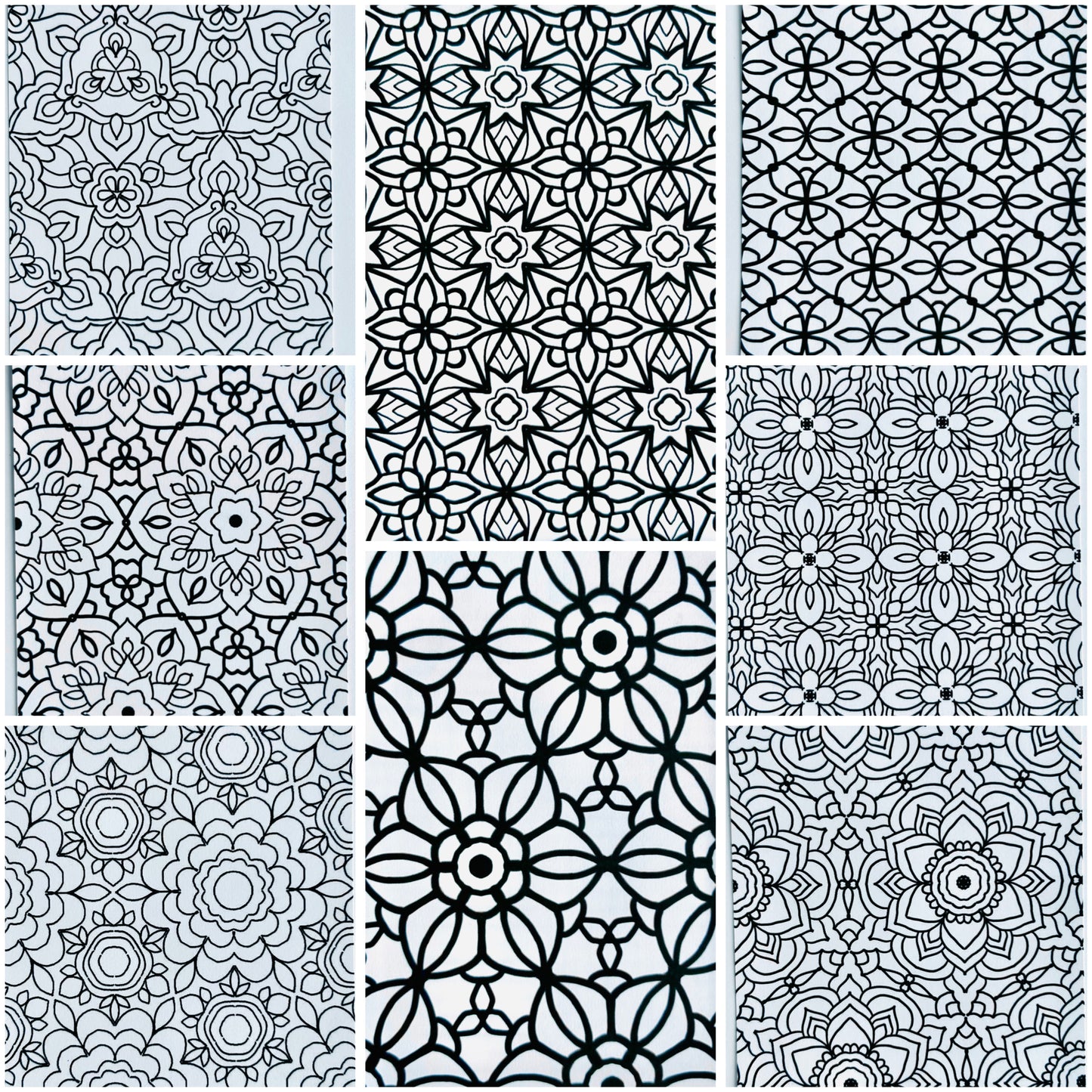 🌈’Color Me Calm’ Coloring Pages (set of 6 Assorted Designs)