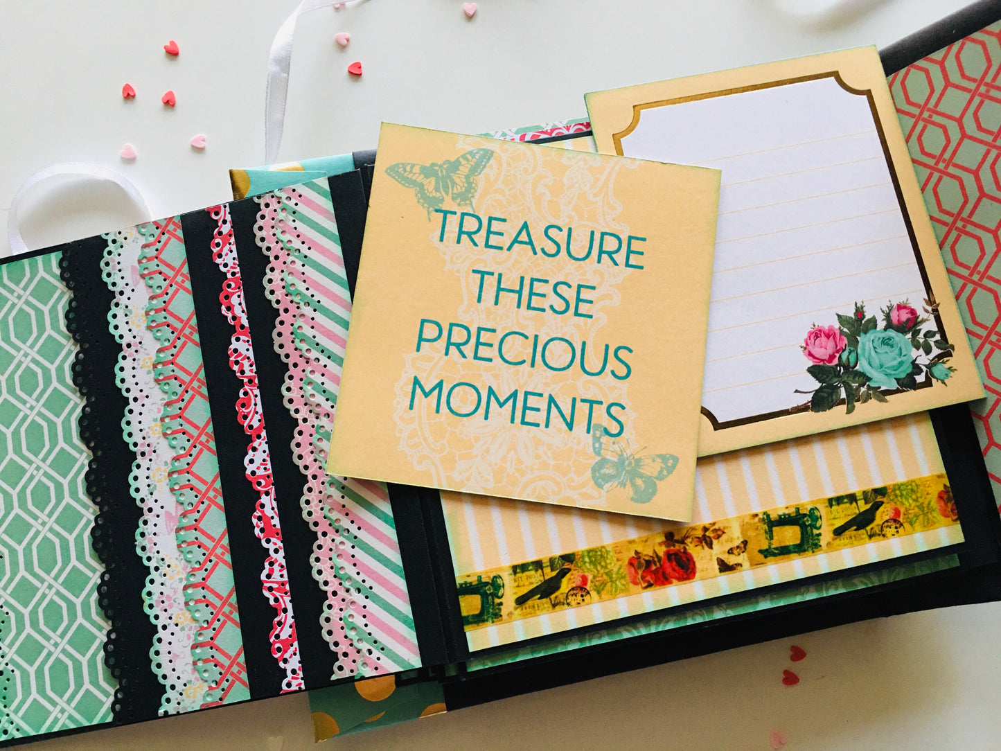 🌺📚 Together Is Better – Handcrafted Floral Photo Album