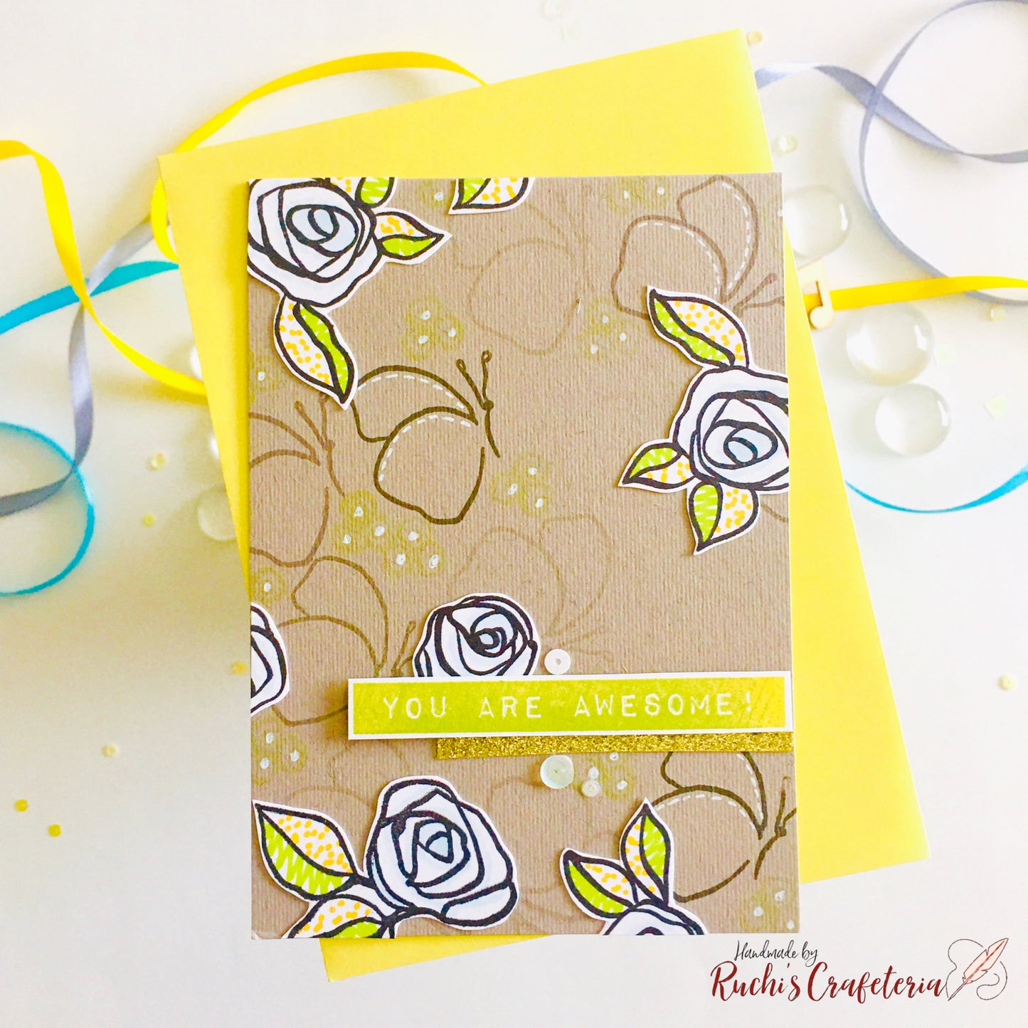 🦋 Greeting Card – “You Are Awesome!”