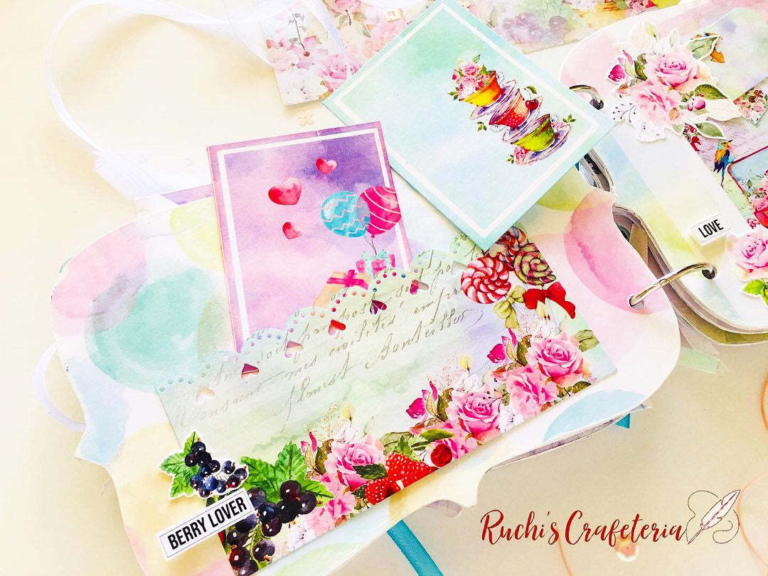 🍬 Treasure of Sweets – Handcrafted Shabby Chic Chipboard Album