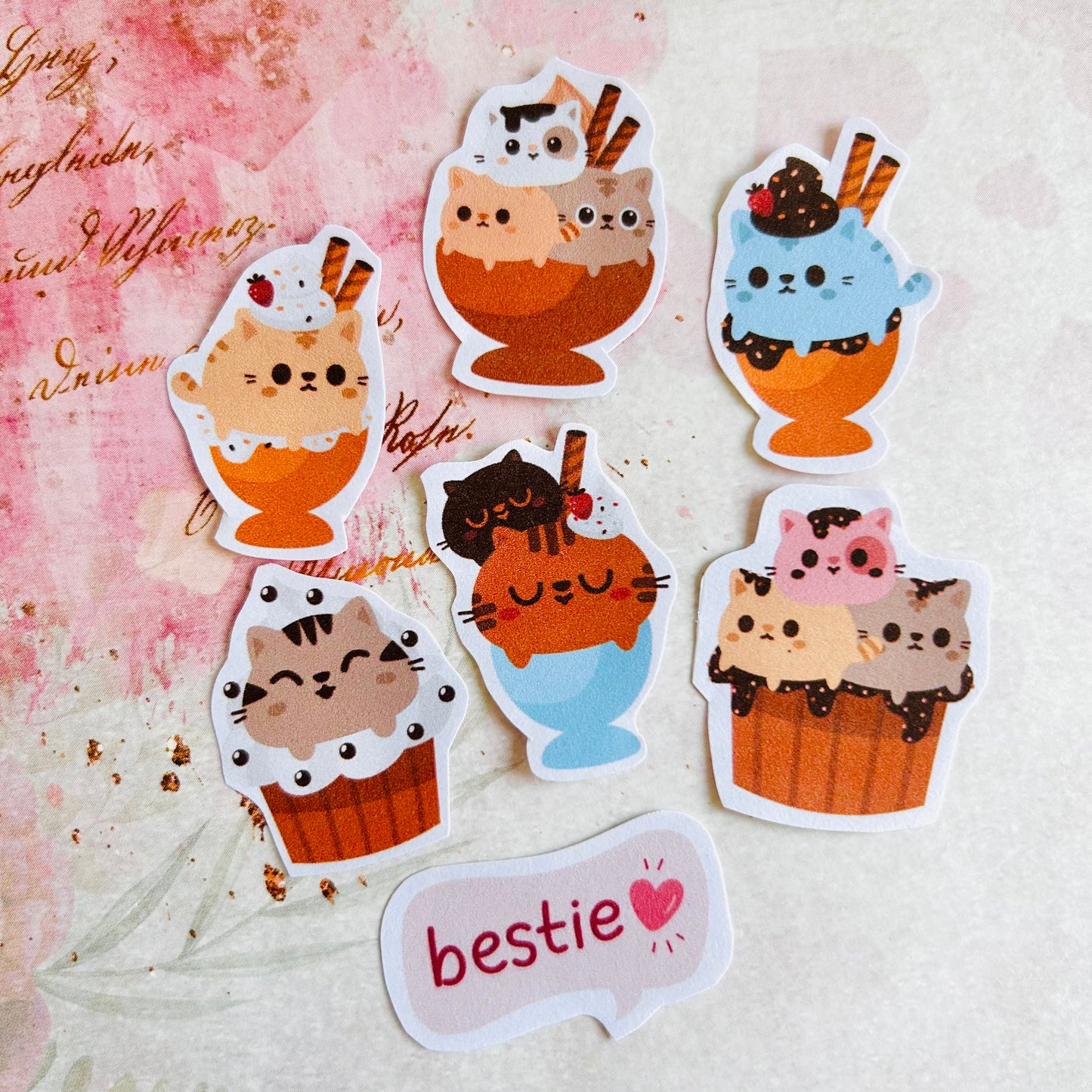 🐈 Ice Cream Cats StiKars (Set of 7)