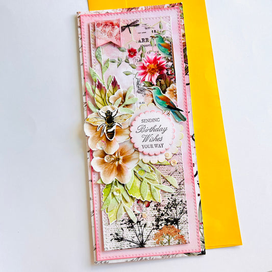 🌸🐝🕊 Handmade Birthday Card