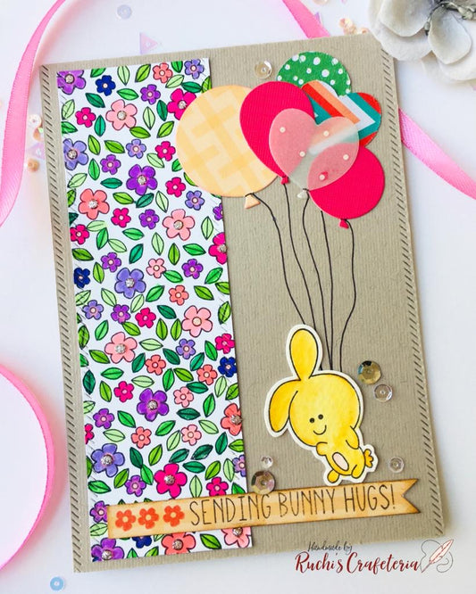 🐇 Greeting Card – “Sending Bunny Hugs!”