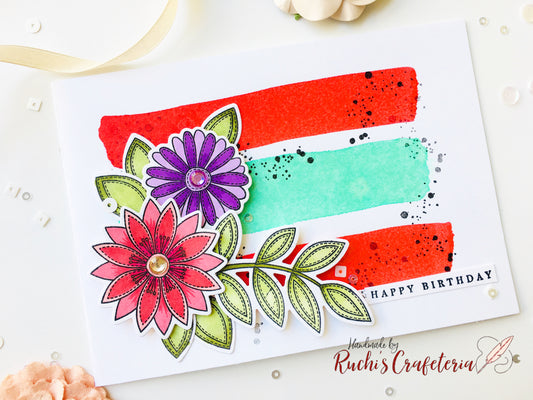 🌸 Handmade Floral Birthday Card