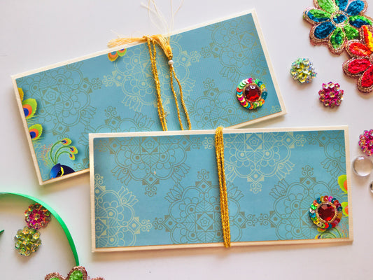 Festive Shagun Envelopes – Traditional Prints & Stone Motifs ✨💌 - Set of 2