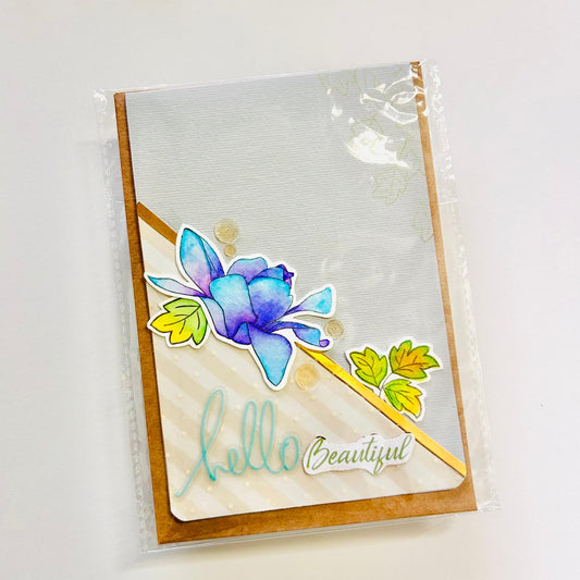 💙 Handmade Birthday Card – “Hello Beautiful”