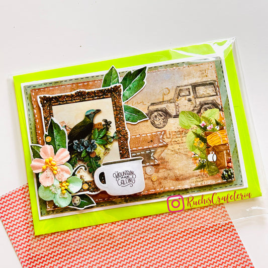 🌷 Travel theme Card with Vintage Elegance