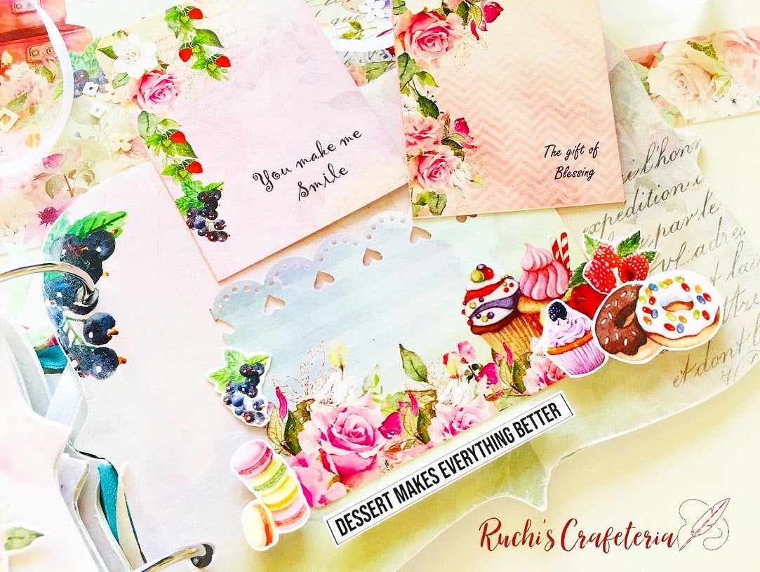 🍬 Treasure of Sweets – Handcrafted Shabby Chic Chipboard Album