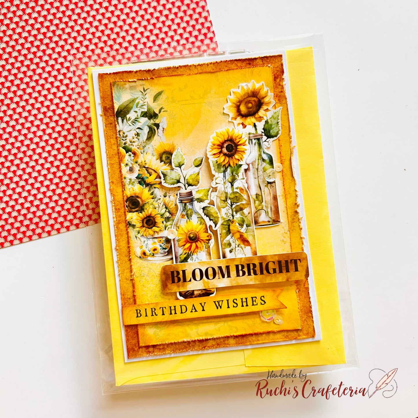 Handmade Birthday Card – Bloom Bright with Sunflowers 🌻✨