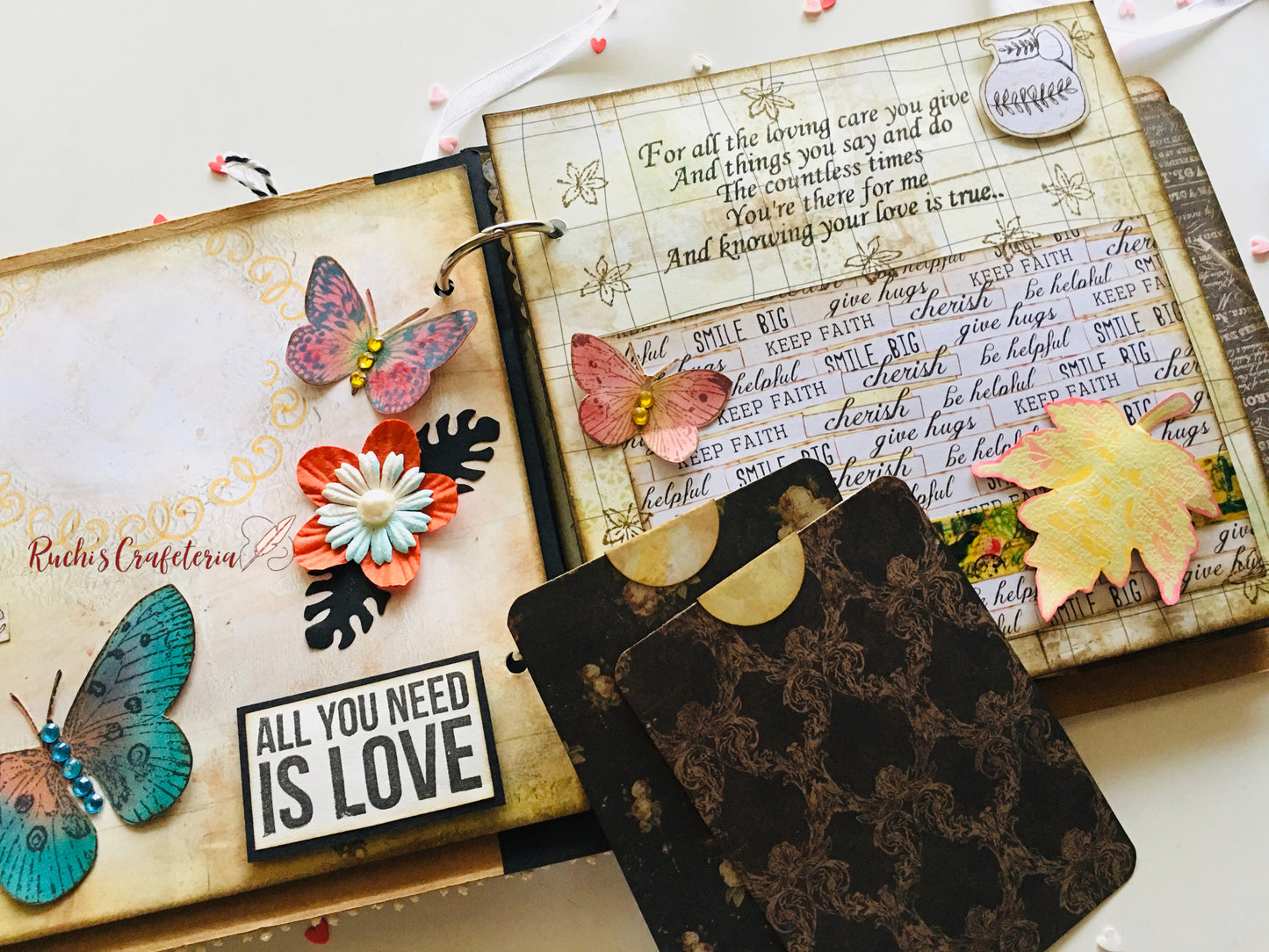 🖤🦋 Together Always – Handcrafted Vintage Photo Album