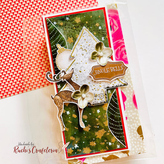 🎄🦌 Jingle Bells – Handmade Christmas Card