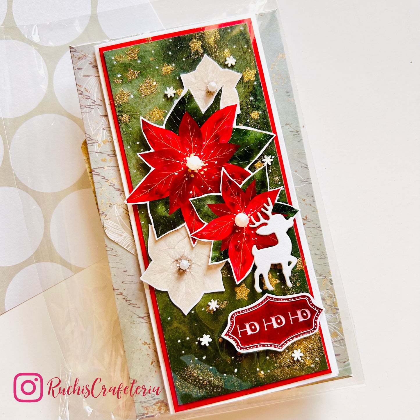 🎄 Handmade Christmas Card – “Ho Ho Ho”