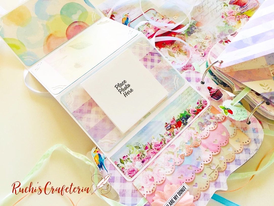 🍬 Treasure of Sweets – Handcrafted Shabby Chic Chipboard Album