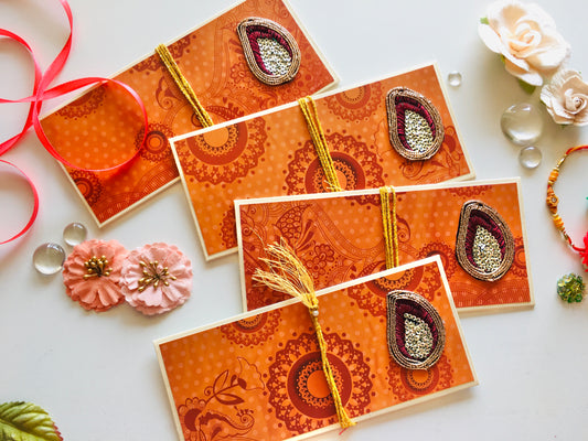 Festive Shagun Envelopes – Traditional Prints & Motifs ✨💌 - Set of 4