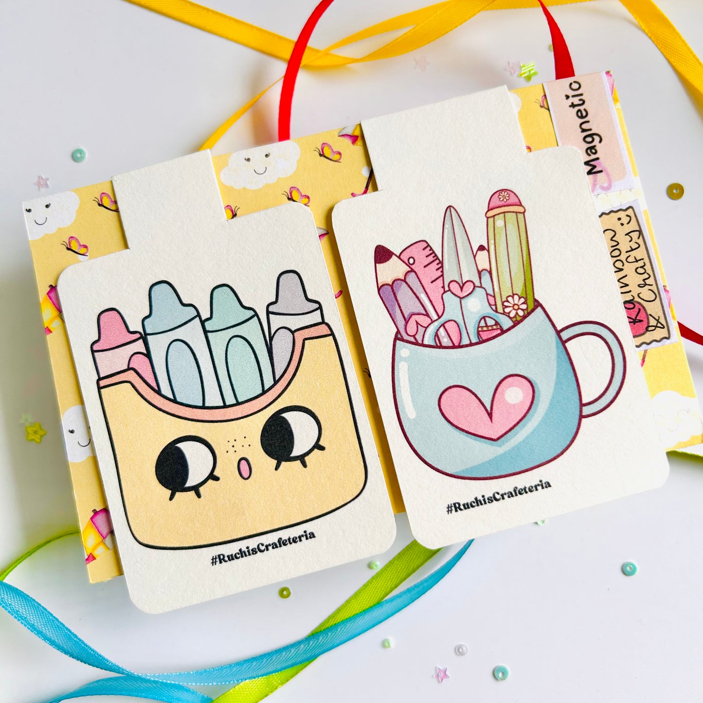 “Desk Buddies” for Creative Chapters Set of 2 Magnetic Bookmarks