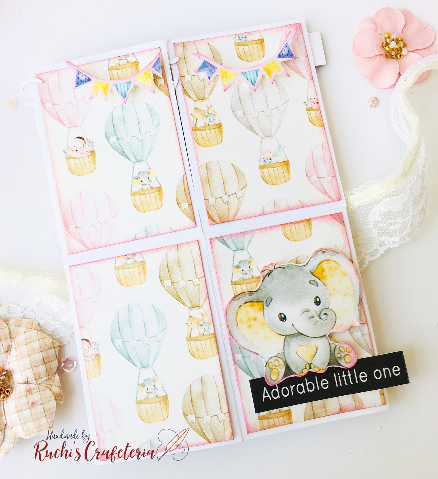 Handmade Pop‑Up Box Card – “Adorable Little One”