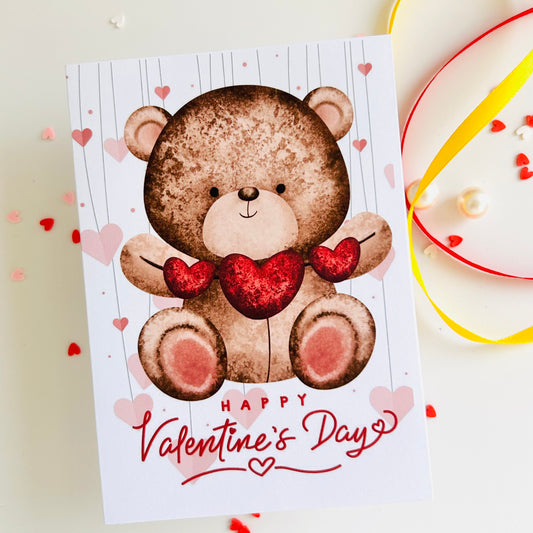 🧸❤️ Valentine’s Day Card ‘Teddy Hug’