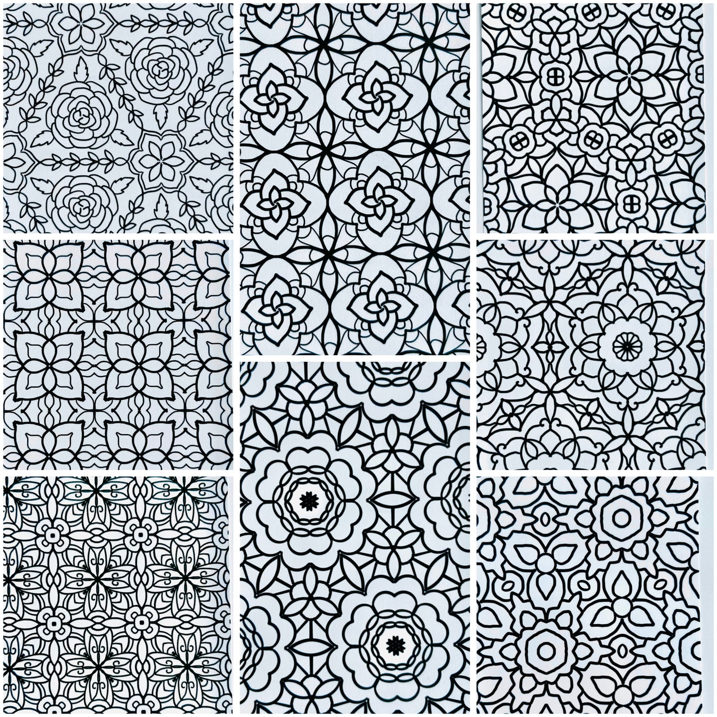 🌈’Color Me Calm’ Coloring Pages (set of 6 Assorted Designs)