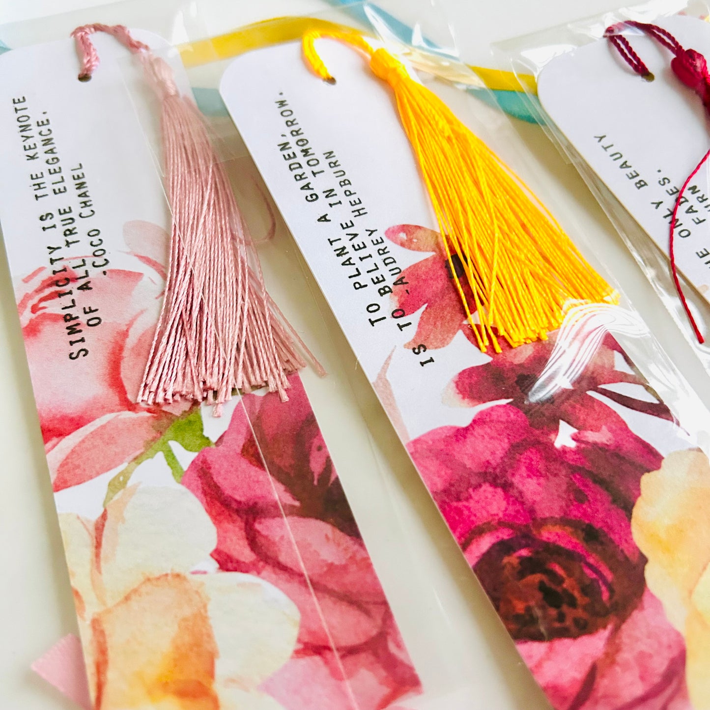Floral Bookmarks Jam -Set of 3