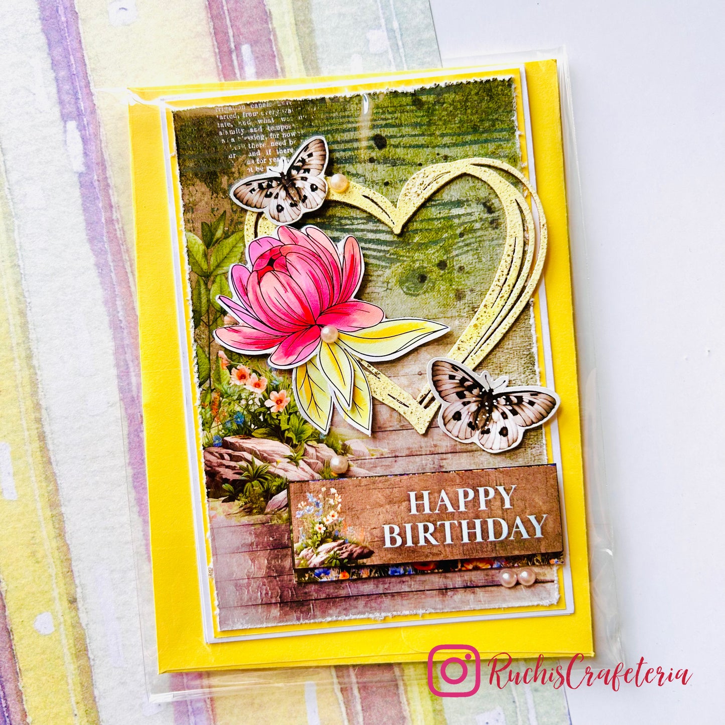 🌿 Enchanted Forest Birthday Card – Handmade with Heart