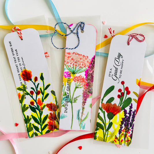 Floral Bookmarks #12 -Set of 3