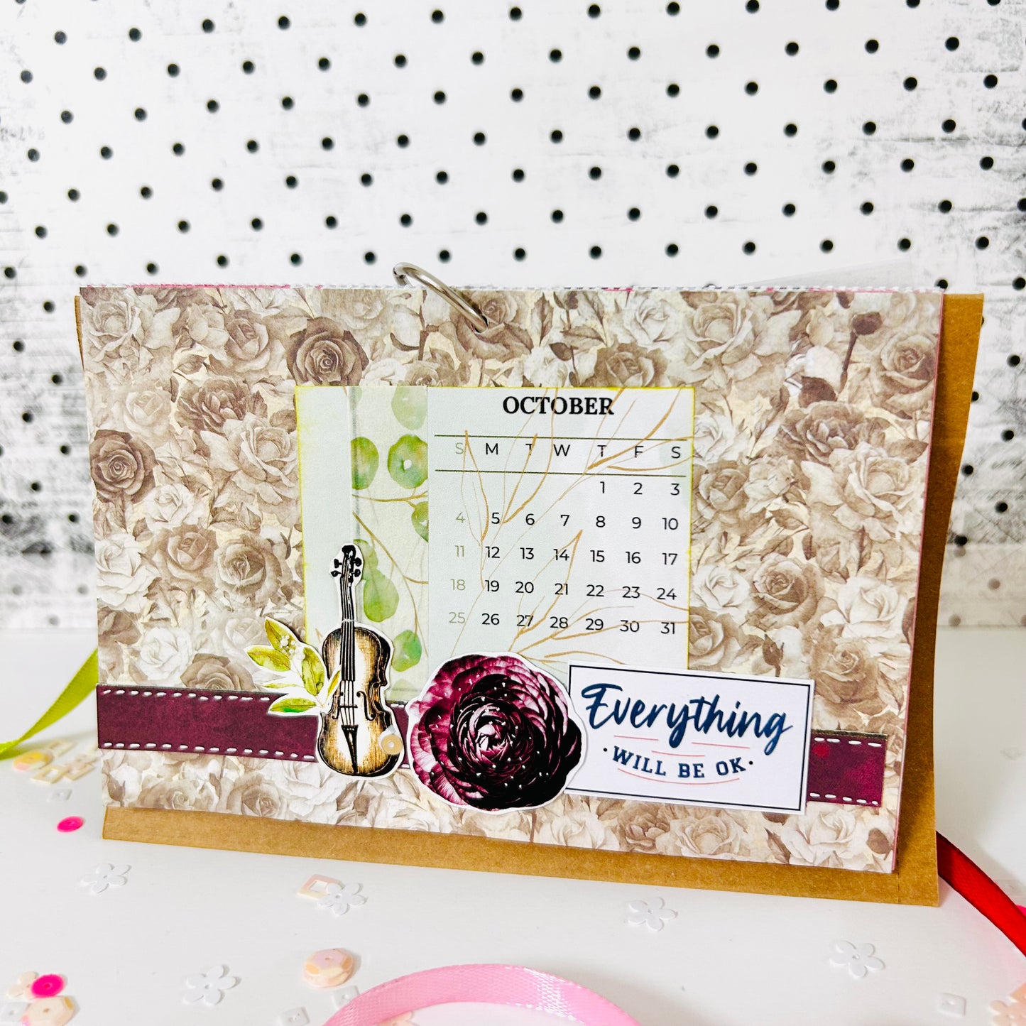 🗓️ Floral Desk Calendar 2026