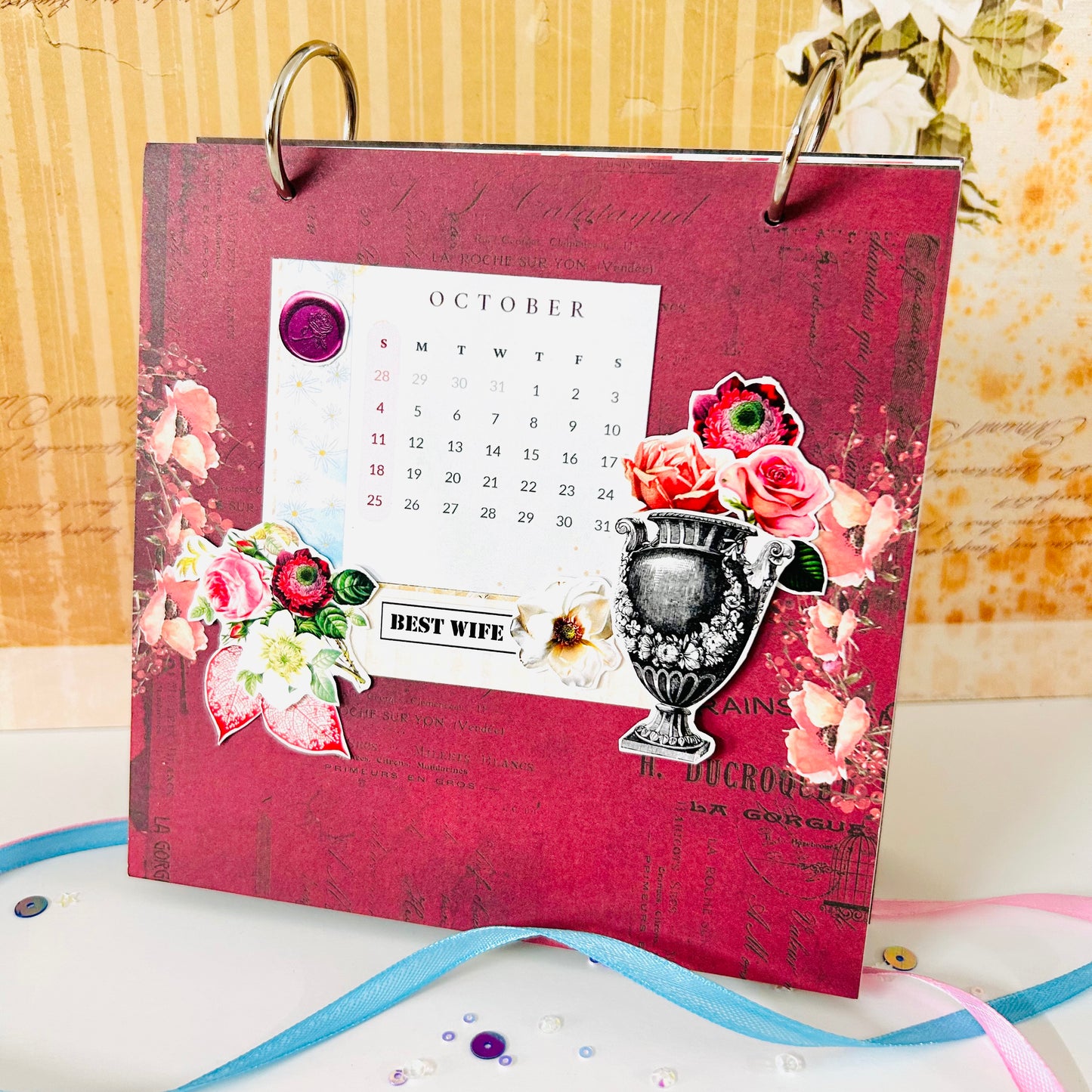 🗓️ Desk Calendar 2026 for Wife