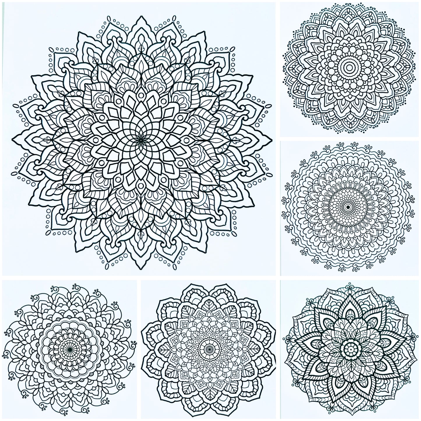 ☸️ ’Color Me Calm’ Mandala Coloring Pages (set of 4 Assorted Designs)