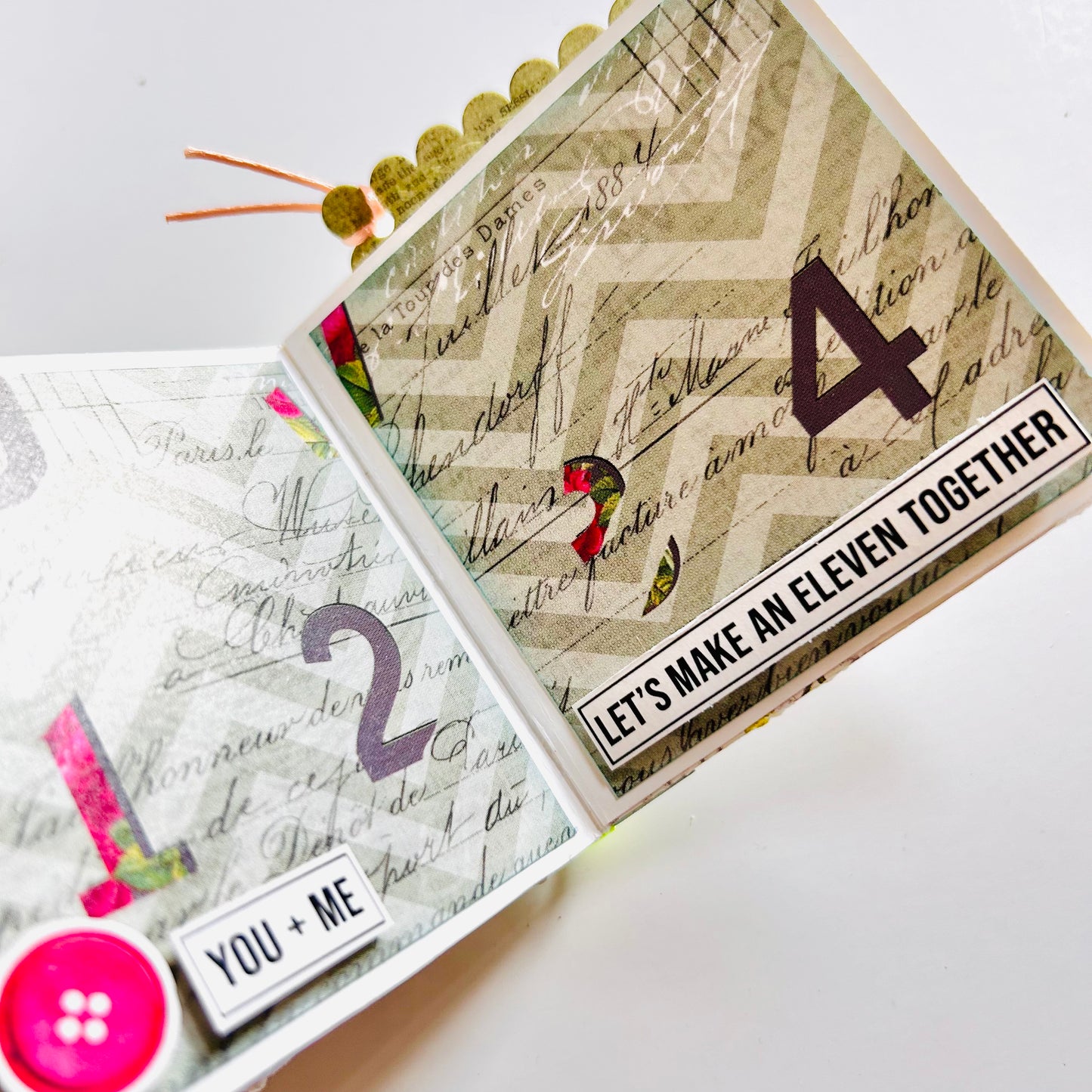 💖 You Make me happy– Handcrafted Mini Photo Album