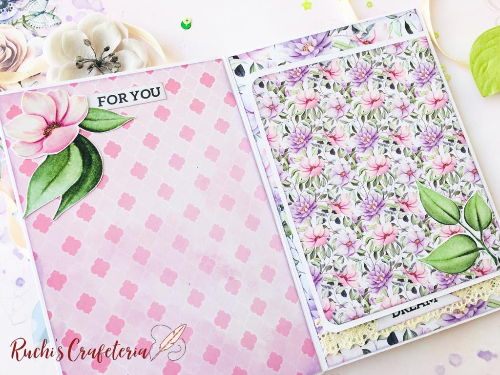 💜 Special Day – Handcrafted Pastel Florals Photo Album