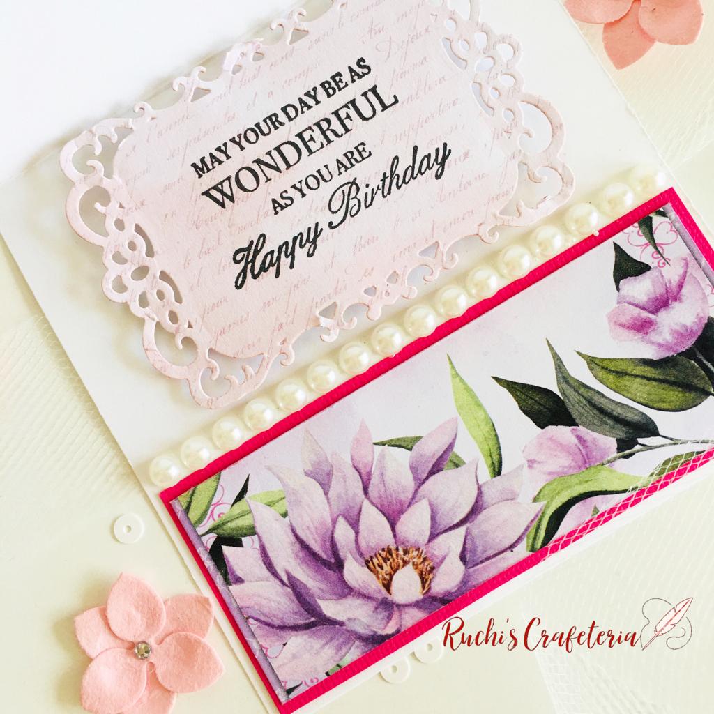 🎂 Handmade Easel Birthday Card – “For You”