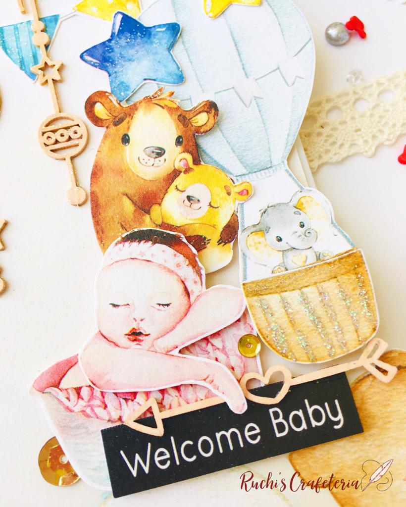Handmade Tunnel Card – 'Welcome Baby'