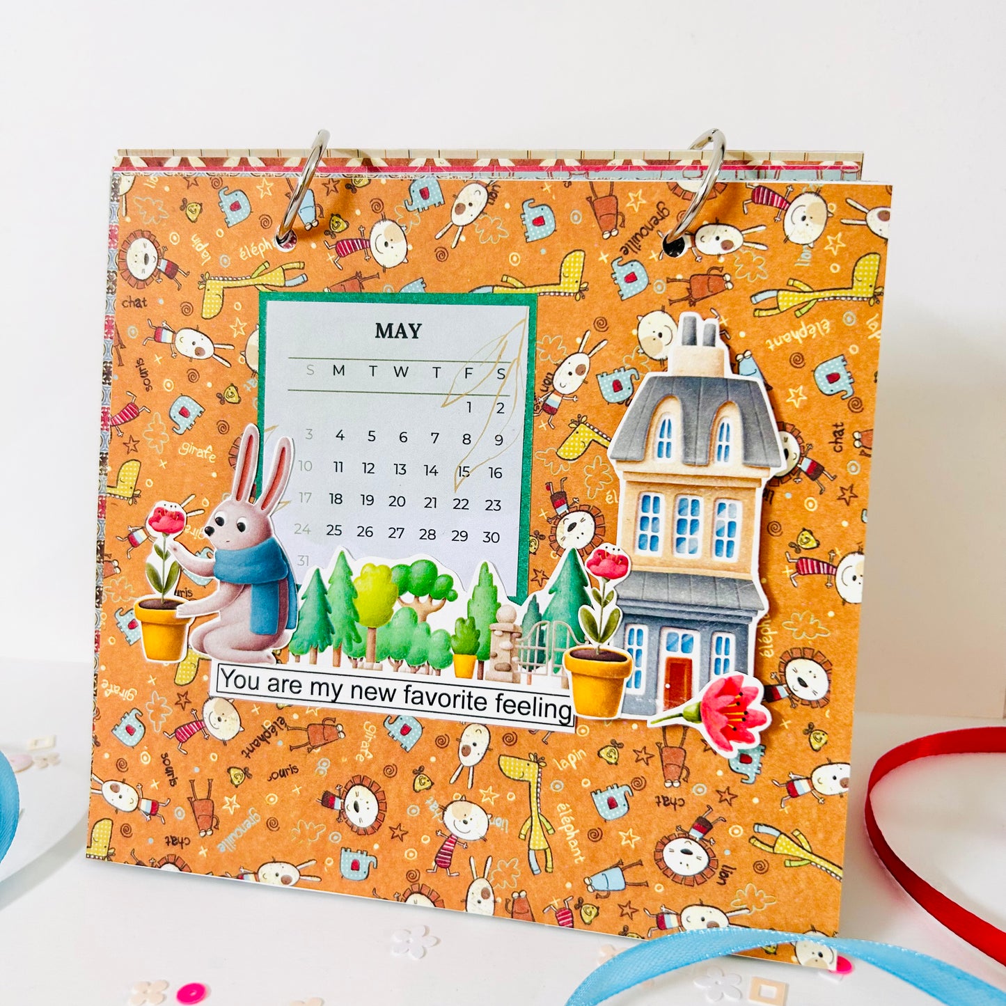 🗓️ Cheerful Desk Calendar 2026