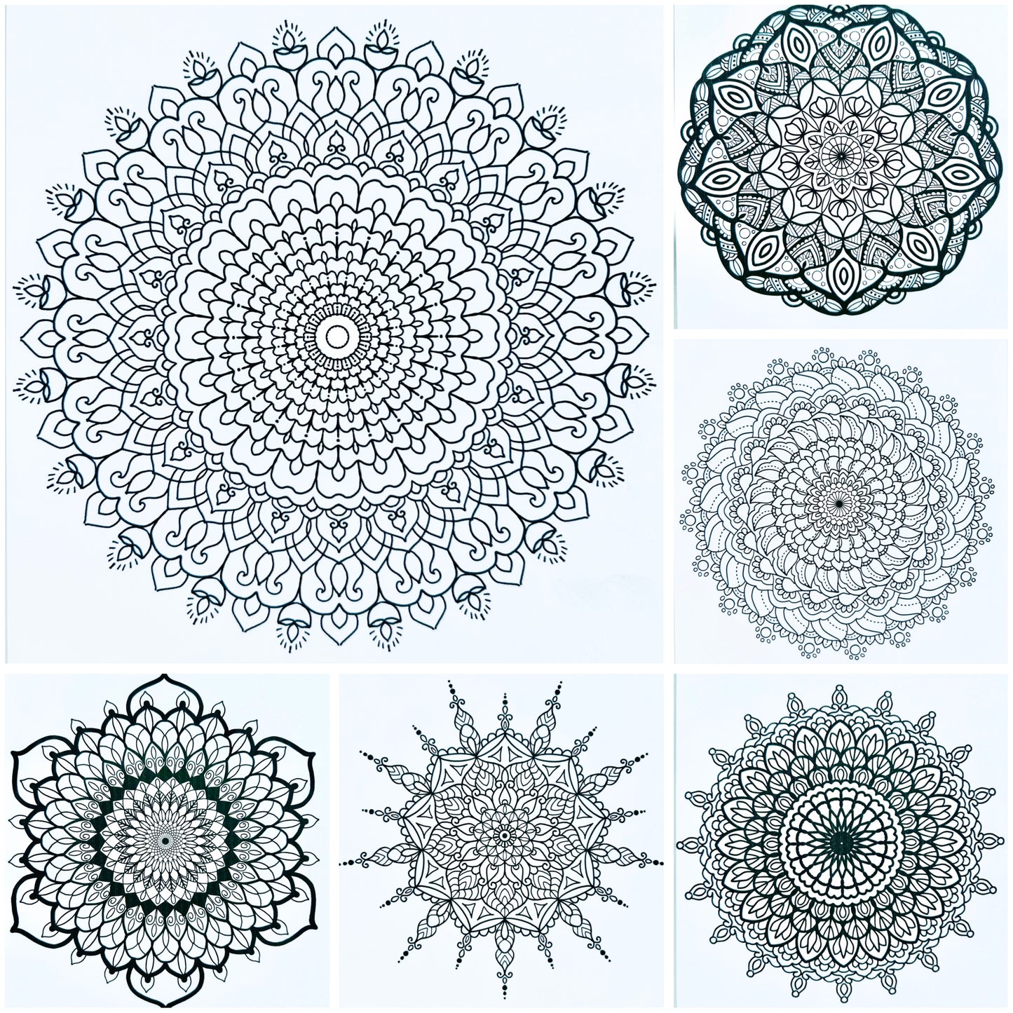 ☸️ ’Color Me Calm’ Mandala Coloring Pages (set of 4 Assorted Designs)