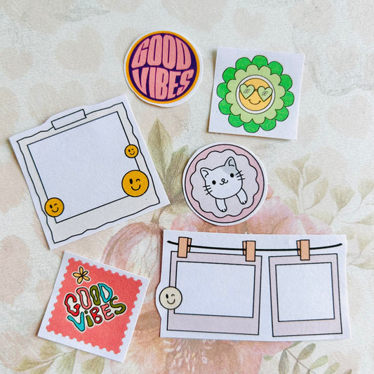 😊 Good Vibes StiKars (Set of 6)