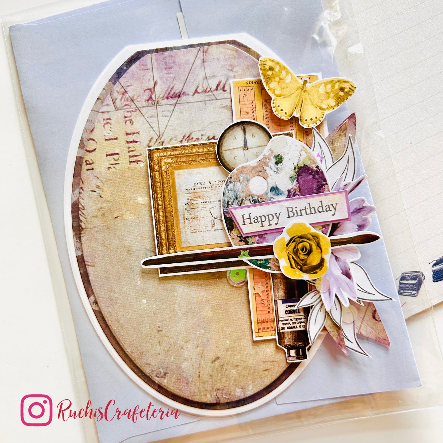 Handmade Birthday Card – Artistic Paint Theme 🎨🖌️