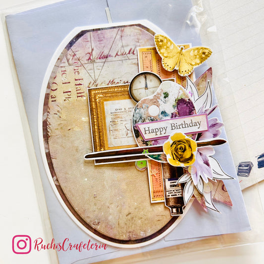 Handmade Birthday Card – Artistic Paint Theme 🎨🖌️