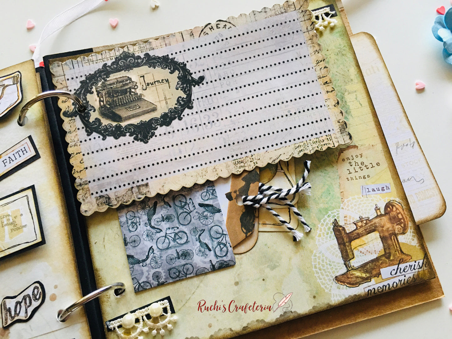 🖤🦋 Together Always – Handcrafted Vintage Photo Album