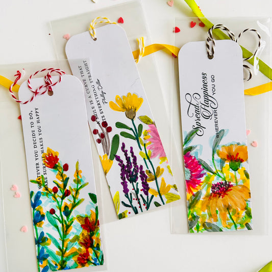 Floral Bookmarks #6 -Set of 3