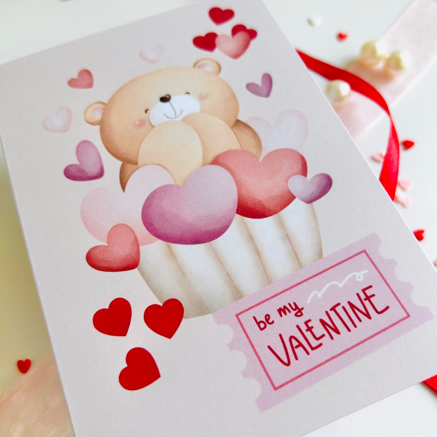 💕🧸 Valentine’s Day Card ‘Be My Valentine’